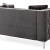 Chic Contemporary Loveseat - Gray - Image 3