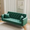 Convertible Double Folding Living Room Sofa Bed - Green - Image 8