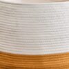 Francis Cotton Round Laundry And Storage Basket - Orange / White - Image 4