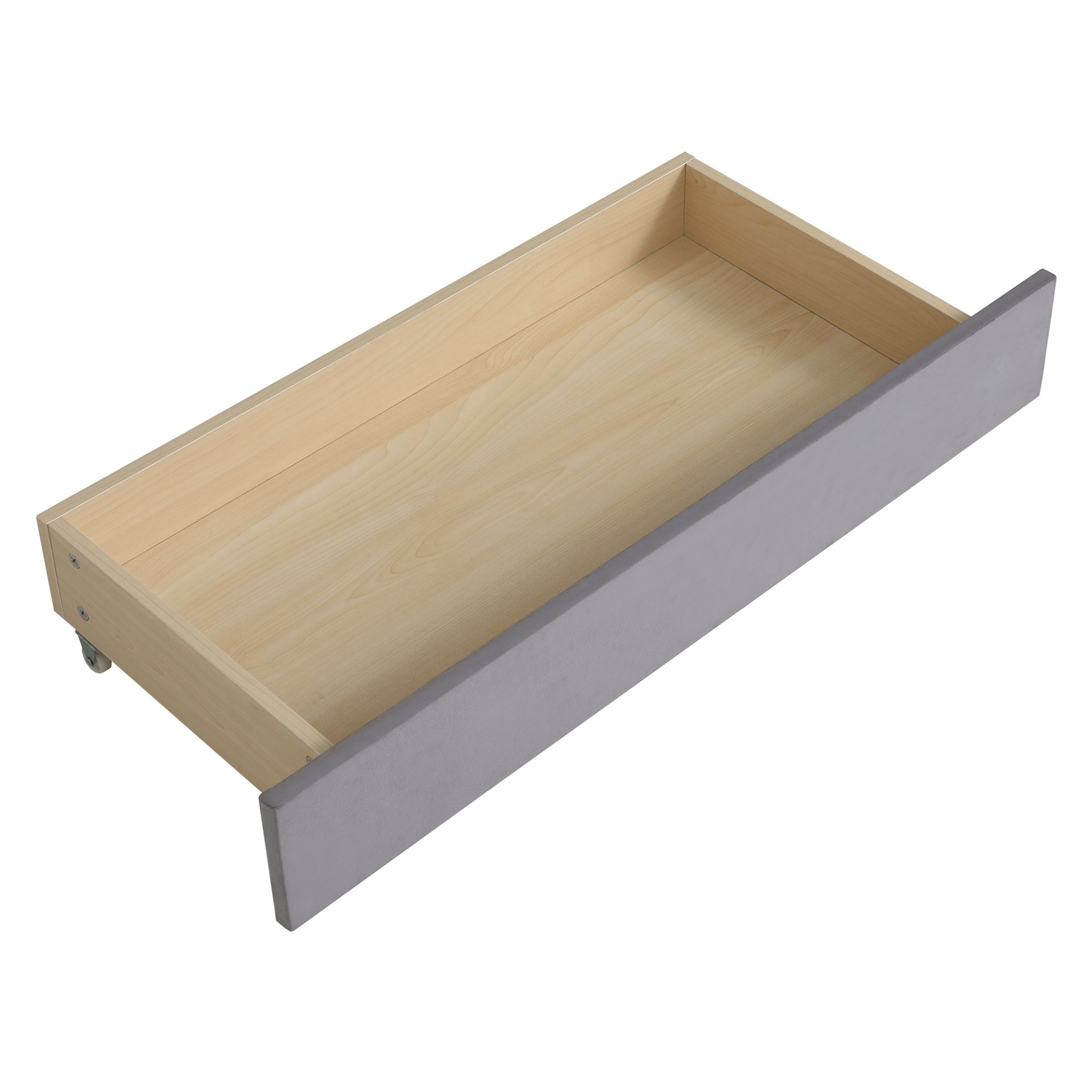 Twin Size Upholstered Platform Bed With Storage Drawers And Headboard - Gray - Image 16