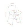 Modern Upholstered Dining Chair With Metal X Base (Set of 2) - Black - Image 5