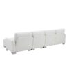 Modern Oversized Sectional Sofa, L-Shaped Luxury Couch Set With 2 Free Pillows, 5 Seat Chenille Indoor Furniture With Chaise - White - Image 6