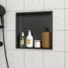 Stainless Steel Shower Niche 15" X 15" For Bathroom And Kitchen - Gunmetal Black - Image 2