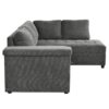 L Shaped Couch With Pull Out Bed And Storage Sectional Sleeper Sofa With Hidden Storage, Wide Armrest With Storage, For Living Room, Apartment, Bedroom, Office - Gray - Image 9