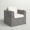 Aviara - Outdoor Club Chair Timeless Comfort With Plush Cushions - Gray Mix - Image 6