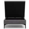 Rebecca - Multifunctional Coffee Table Storage Ottoman With Lift Up Lid - Gray - Image 3