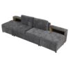 Versatile Sofa Bed Modular Sofa Free Combined Sofa With 2 Storage Racks - Dark Gray - Image 17