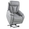 35.4" Electric Power Lift Recliner Chair, Fabric Recliner Chair, Home Theater Seating, Living Room Chair, Side Pocket, Remote Control - Light Gray - Image 13