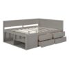 Full Size Daybed With Drawers And Shelves - Gray - Image 17