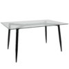 Clara - 5 Piece Contemporary Dining Set - Black / Clear - Image 2