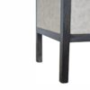 Faux Leather Nightstand, 3 Drawer - Black - Image 7