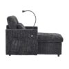 Multifunctional Lazy Person Sofa Recliner With Storage Backrest And Cell Phone Bracket For Living Room Or Bedroom - Black - Image 19