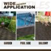 Acacia Wood Interlocking Deck Tiles Checker Pattern Square Acacia Hardwood For Outdoor Use , 30 Pieces - Dark Brown - Image 14