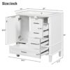 Bathroom Vanity, Modern Bathroom Cabinet With Sink Combo Set, Bathroom Storage Cabinet With A Soft Closing Door And 3 Drawers, Solid Wood Frame, Resin Basin - White - Image 11