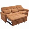 2 In 1 Sofa 3 Seater Sofa With Sofa Bed And Reversible Recliner - Orange - Image 17
