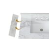 Engineered Marble Stone Bathroom Sink Side Splash - Bianco Carrara Wenato - Image 2