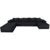Luxury 8 Piece Modular U Shaped Sectional Sofa With Oversized Chaise Lounge And Bed Corduroy Upholstery - Black - Image 18