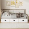 Full Size Daybed With 3 Drawers And 3 Storage Compartments - Nature / Beige - Image 10