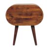 Large Circular Bedside Table - Brown - Image 9