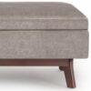 Owen - Small Rectangular Storage Ottoman - Distressed Gray Taupe - Image 4