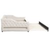 Full Long Size Daybed With LED Belt And Trundle - Beige - Image 7
