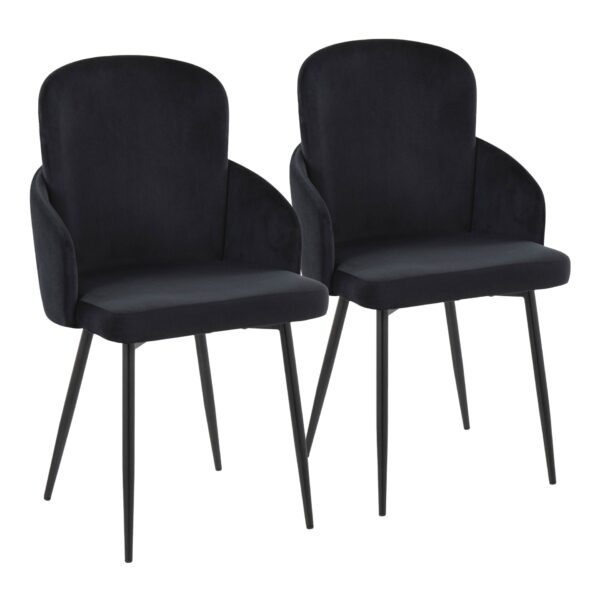 Dahlia - Contemporary Dining Chair (Set of 2) - Black / Gold
