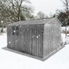 10'x8' Garden Sheds Outdoor Storage Sheds With Window - Gray - Image 5