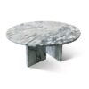 Luxury Natural Marble Coffee Table Genuine Marble, Living Room Centerpiece - Blue Gray - Image 4
