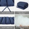 2 Piece Outdoor Chaise Lounge Cushion Set, Replacement Cushions For Patio Furniture - Navy Blue - Image 6