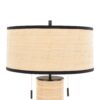 Cylinder - Rattan Contemporary Rattan Table Lamp - Black / Natural - Image 4