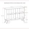 Draper - Mid Century 8 Cube Storage Sofa Table - Teak - Image 10