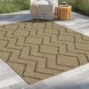 Earth - 2'7" X 7'3" Indoor, Outdoor Polypropylene Area Rug - Jute / Black - Image 4