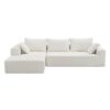Modular Sectional Living Room Sofa Set, Modern Minimalist Style Couch, Upholstered Sleeper Sofa Salon, 2 Piece Free Combination, L-Shape - Cream - Image 2