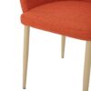 Mid Century Modern Fabric Upholstered Dining Chairs Armchairs - Muted Orange - Image 14