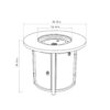 30" Propane Round Fire Table 40000Btu Propane Fire Pit Table - Black - Image 3