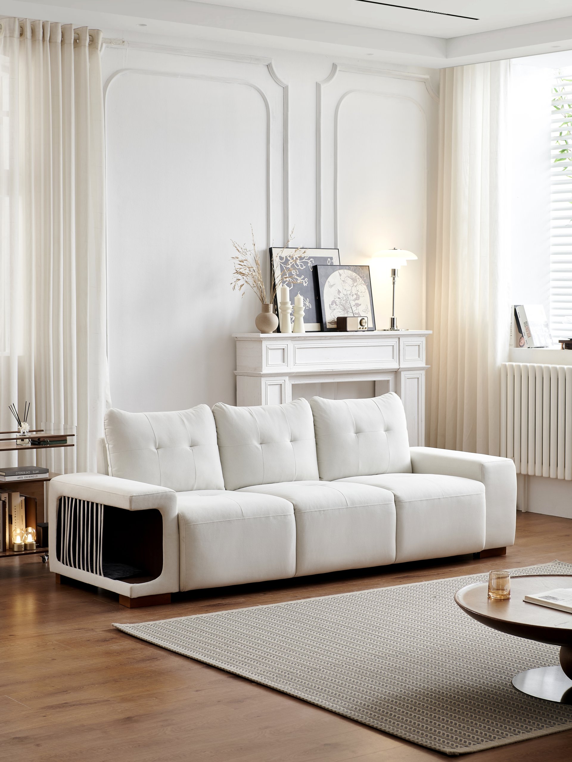 3 Seater Sofa Couch For Living Room, Modern Couches For Small Space, Cat Nest Sofa, For Cat Friendly, Comfy Couch With Waterproof And Cat Scratch Resistant Fabric - Image 19