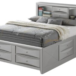 Marilla - Full Storage Bed - Silver Champagne