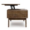 Clarkson - Lift Top Coffee Table - Rustic Natural Aged Brown - Image 4