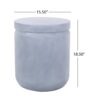 Outdoor Concrete End Table - Light Blue - Image 3