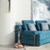 Modern Minimalist Coffee Table Carbon Steel Legs Tempered Glass Top - Rose Gold - Image 4