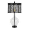 Jenna - Contemporary Table Lamp (Set of 2) - Clear Seeded / Matte Black / Matte Black - Image 2