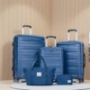 Luggage Set Of 5 Pieces, Expandable Hard Pc Luggage Set With Tsa Lock For Rotating Wheels, Lightweight Rolling Luggage - Dark Blue - Image 2