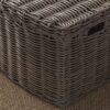 Joseph - Rectangular Curve Resin Woven Wicker Trunk With Handles Multi Purpose Storage - Walnut Brown - Image 7