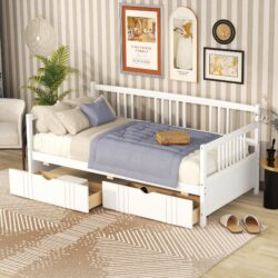 Twin Size DayBed With 2 Drawers - White