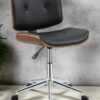 Camila - Synthetic Leather Office Chair - Black - Image 2