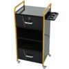 Locking Salon Storage Cabinet, Beauty Barber Salon Styling Station Organizer Equipment With 3 Hair Dryer Holder, 2 Drawers For Beauty Spa Barber Shop - Black - Image 4