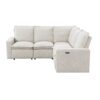 Power Recliner Chair Home Theater Seating Soft Chair With USB Port For Living Room, Bedroom, Theater Room - Beige - Image 11