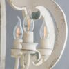 French Country Wood Chandelier, 6 Light Farmhouse Pendant Light Fixture With Adjustable Chain For Kitchen Foyer Hallway Entryway, Bulb Not Included - Beige - Image 10