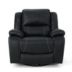 Wide Manual Swivel Standard Recliner - Black