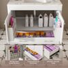 43" Bathroom Vanity, Multi Functional Cabinet, Doors And Drawer - White - Image 8